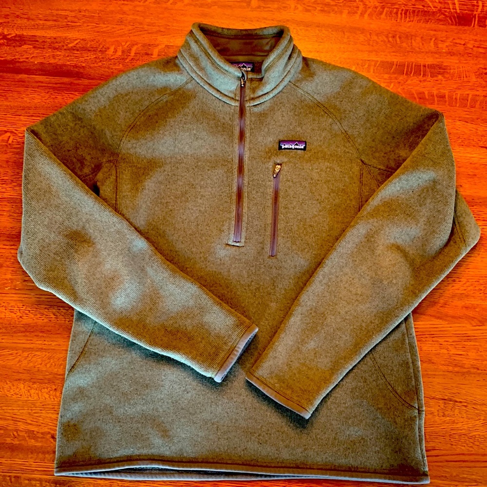 Patagonia Better Sweater Pullover Green Quarter 1/4 Zip Tech Mens Large